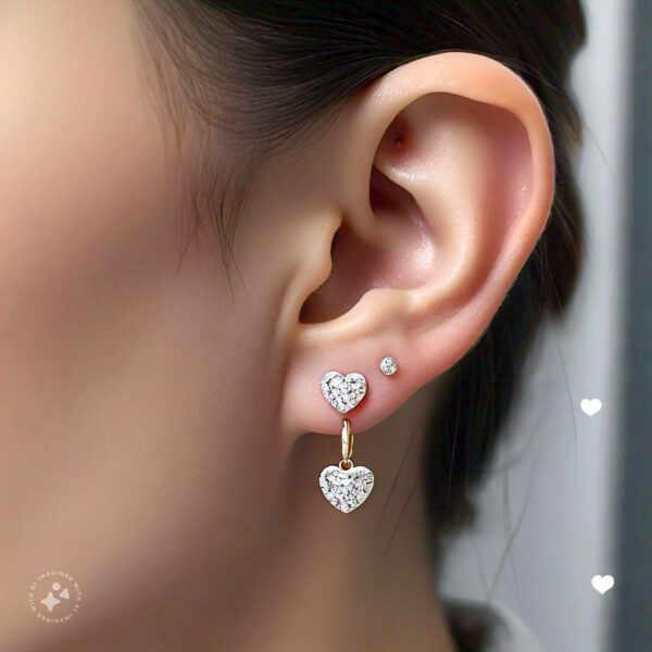 Diamond Earring Heart Elegant